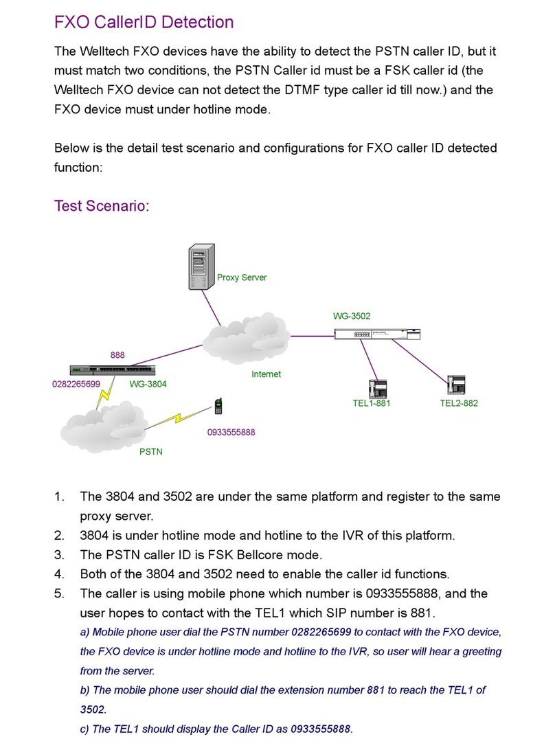 WELLTECH 3804 FXO User manual