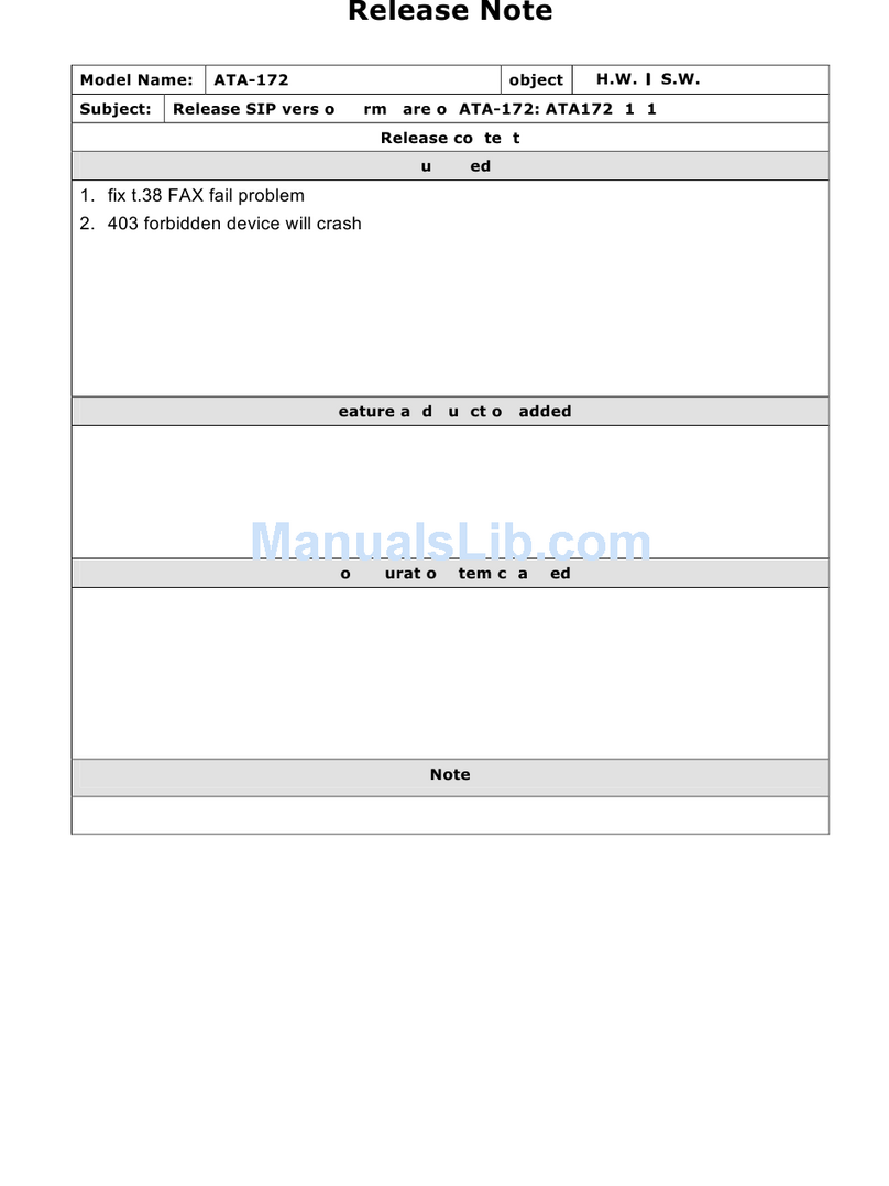 WELLTECH ATA-172 release note