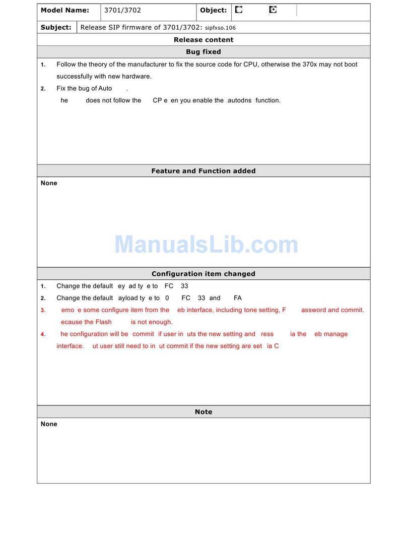 WELLTECH 3701 - RELEASE NOTE V106 release note