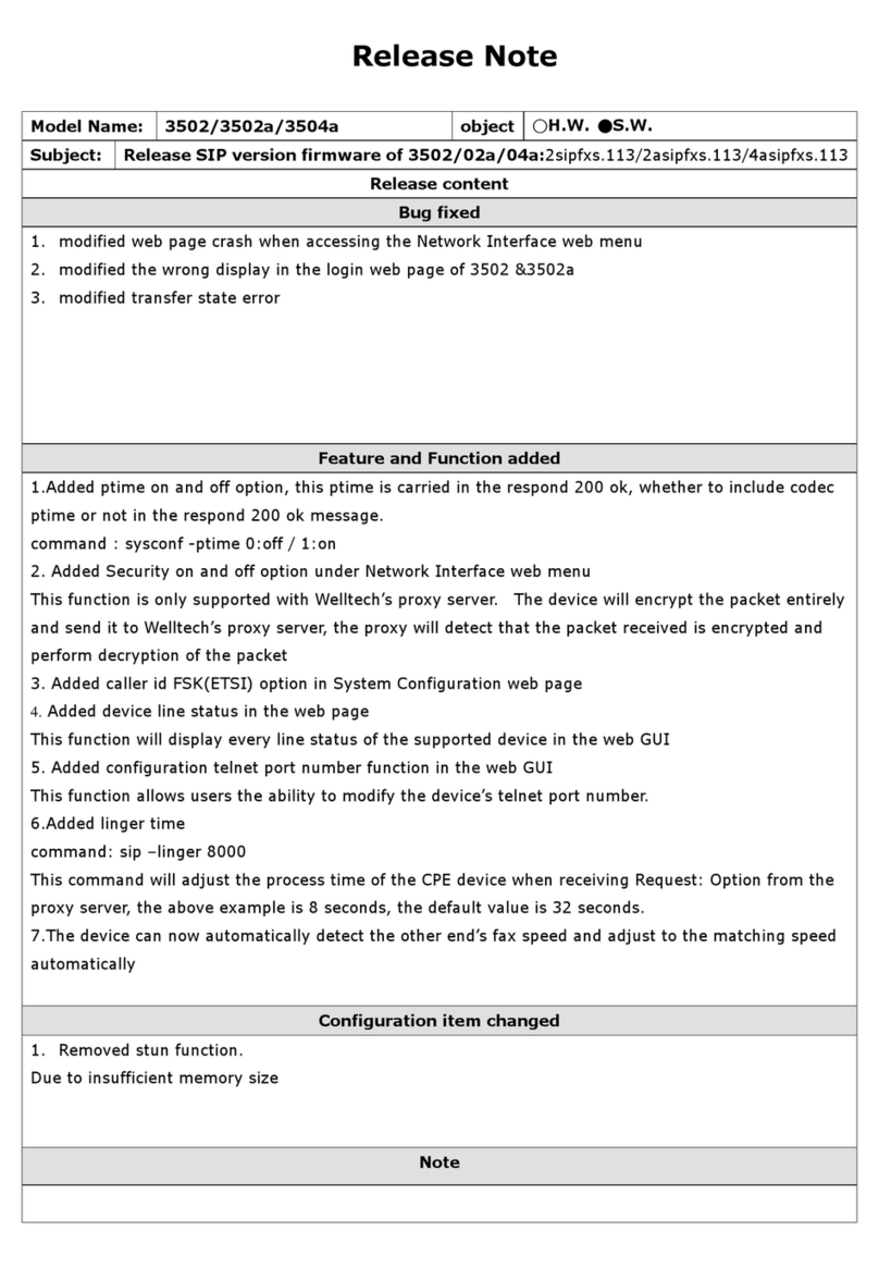 WELLTECH 3502 - RELEASE NOTE V113 release note