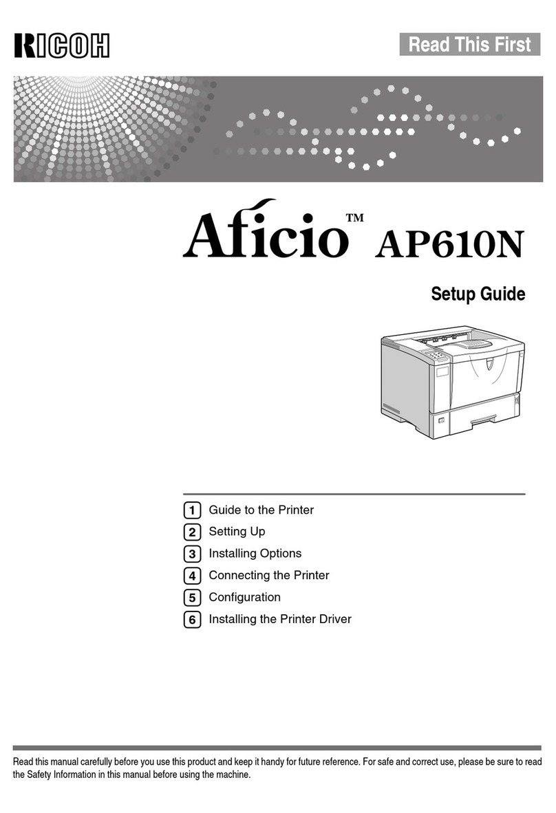 Ricoh AP610N - Aficio B/W Laser Printer User manual