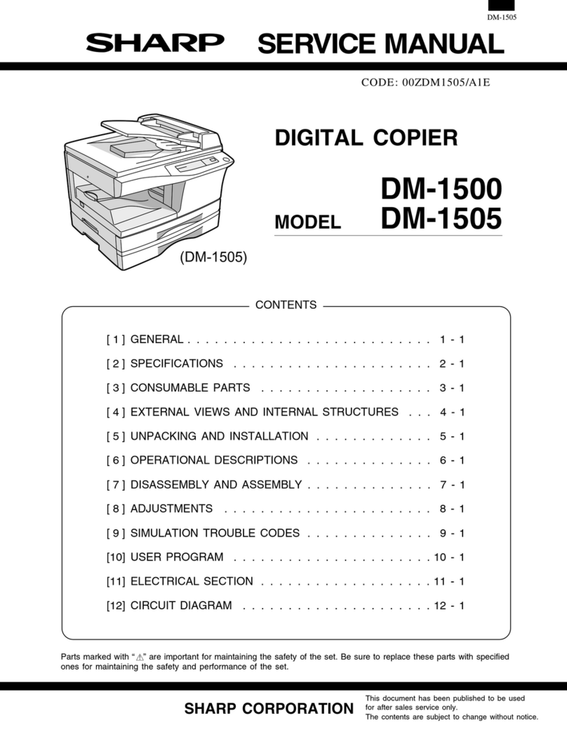 Sharp DM-1505 - B/W Laser Printer User manual Sharp DM-1505 - B/W Laser Printer User manual