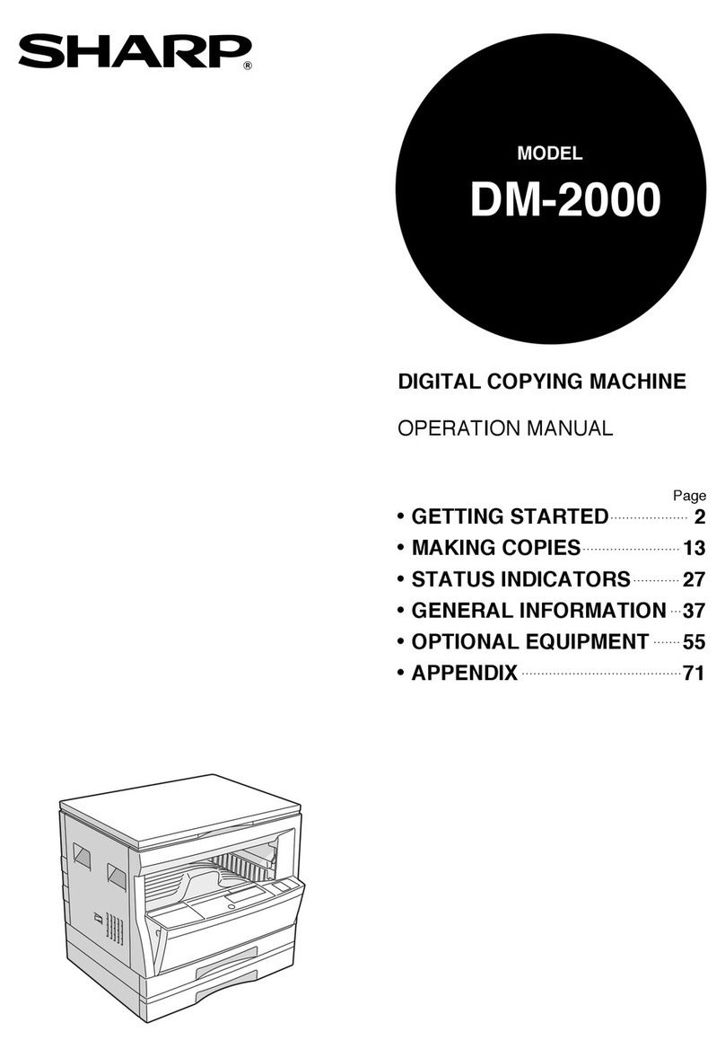Sharp DM 2000 - B/W Laser Printer User manual