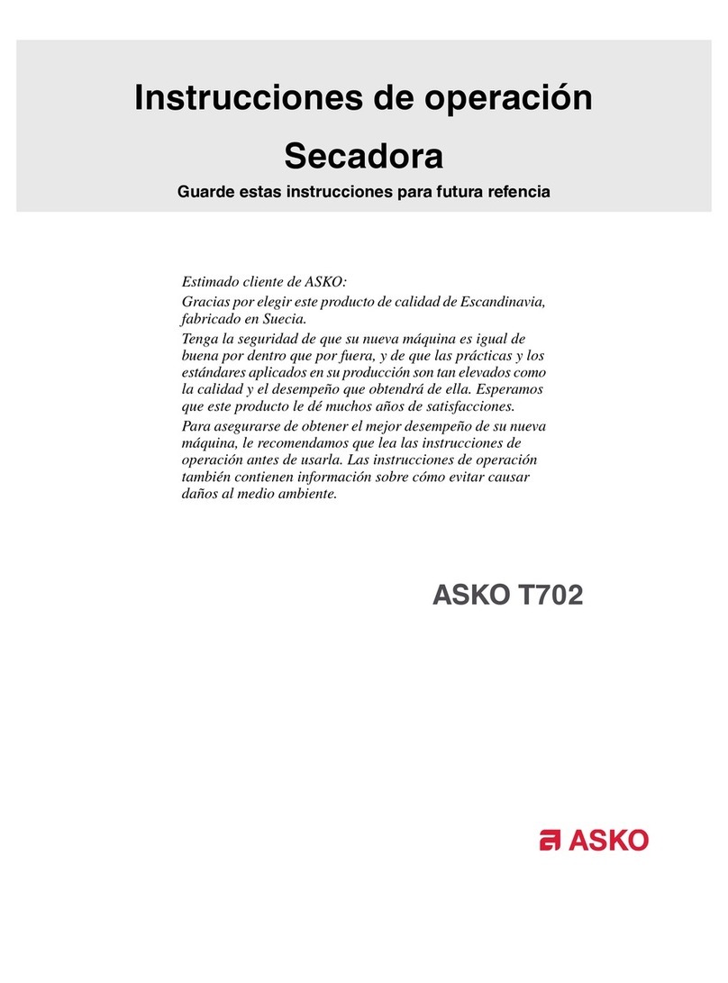 Asko T702 Instrucciones de operación