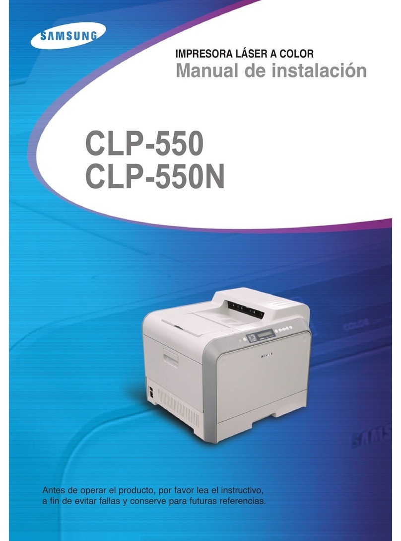 Samsung 550N - CLP Color Laser Printer Instruction Manual Samsung 550N - CLP Color Laser Printer Instruction Manual