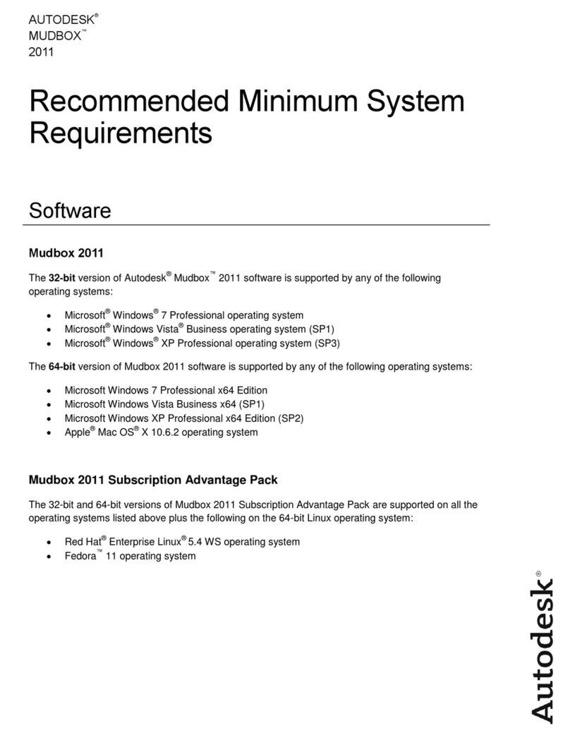 Autodesk MUDBOX 2011 - SYSTEM REQUIREMENTS User manual