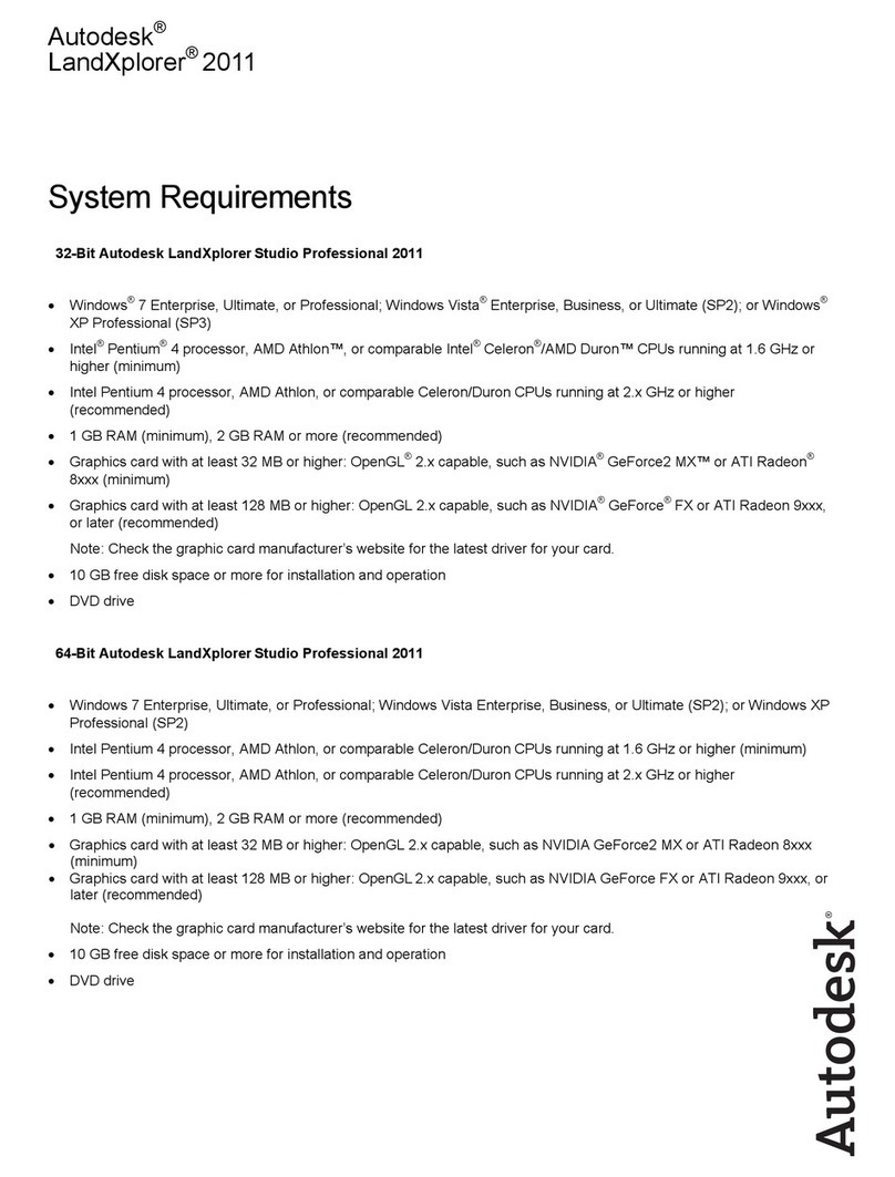Autodesk LANDXPLORER 2011 - SYSTEM REQUIREMENTS manual Autodesk LANDXPLORER 2011 - SYSTEM REQUIREMENTS manual