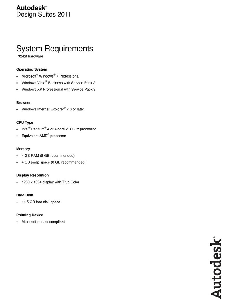 Autodesk DESIGN SUITE 2011 - SYSTEM REQUIREMENTS User manual