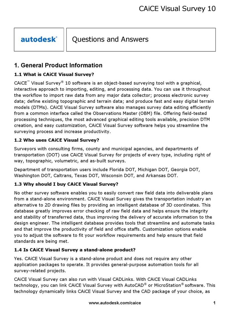 Autodesk CAICE VISUAL SURVEY 10 - QUESTIONS AND... User manual Autodesk CAICE VISUAL SURVEY 10 - QUESTIONS AND... User manual