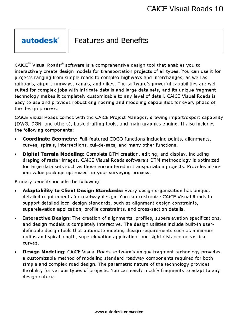 Autodesk CAICE VISUAL ROADS 10 features and benefits Autodesk CAICE VISUAL ROADS 10 features and benefits