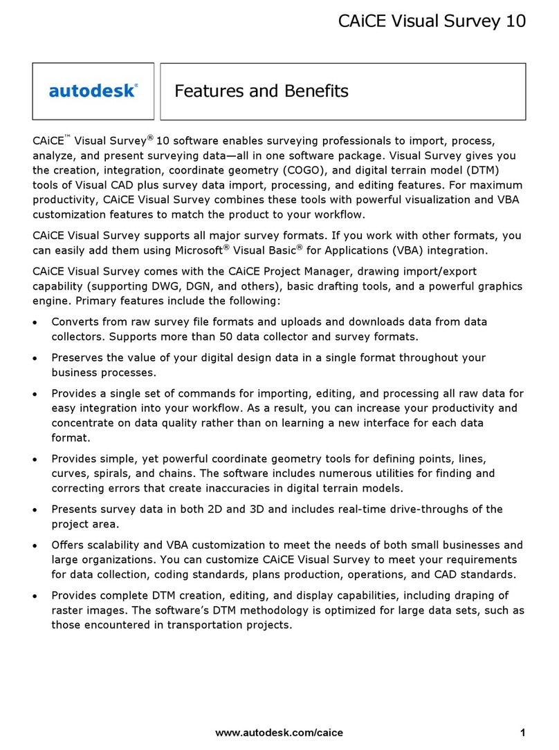 Autodesk CAICE VISUAL SURVEY 10 User manual