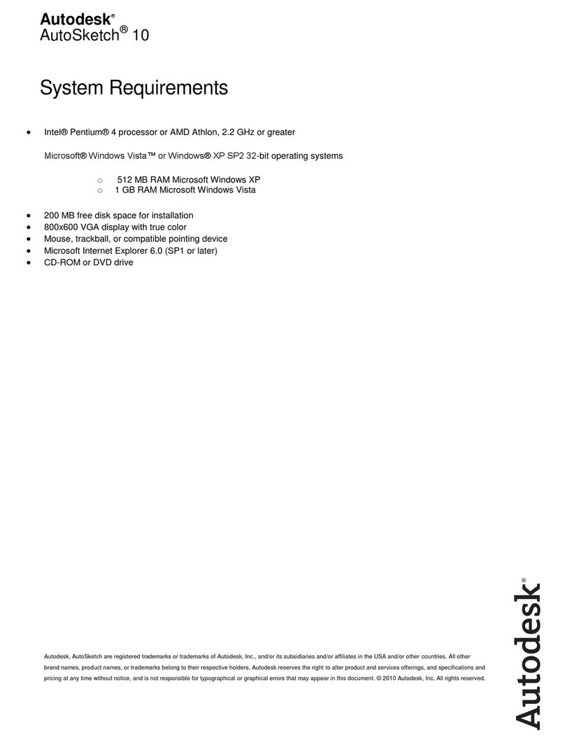 Autodesk AUTOSKETCH 10 - SYSTEM REQUIREMENTS User manual