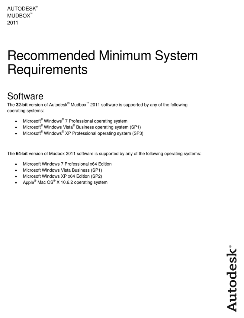 Autodesk AUTODESK MUDBOX 2011 - SYSTEM REQUIREMENTS manual