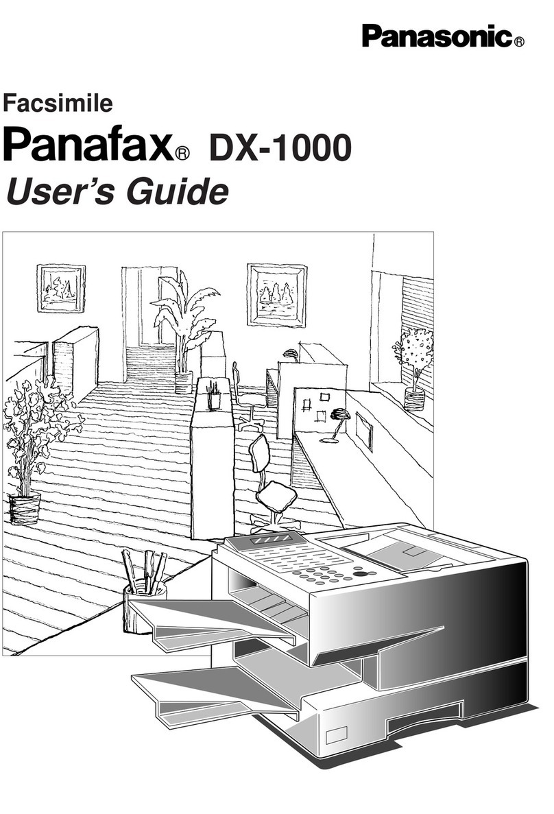 Panasonic DX 1000 - PanaFax B/W Laser Printer User manual