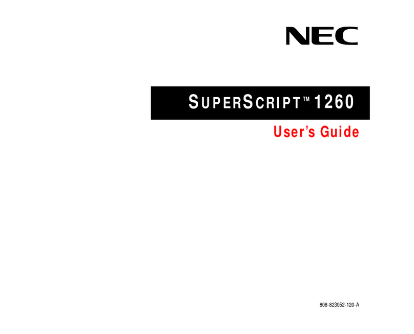 NEC 1260 - SuperScript - Printer User manual