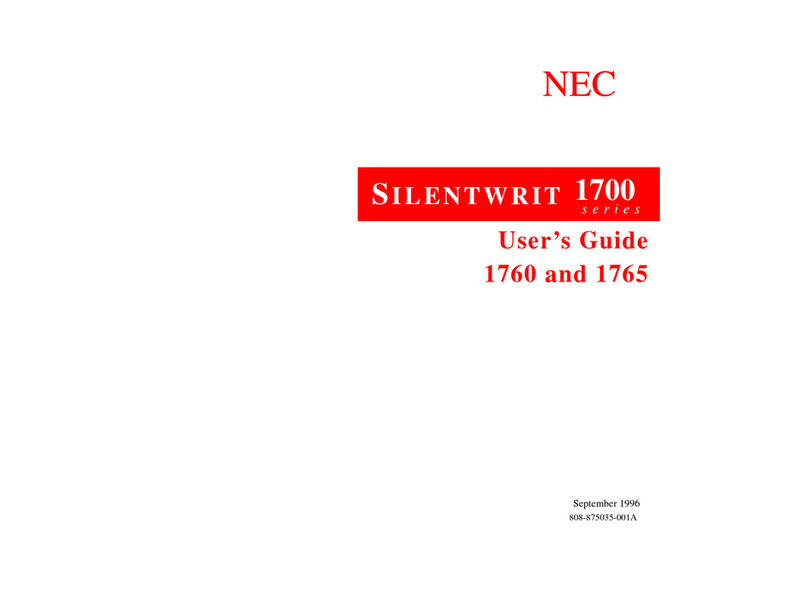 NEC 1760 - SilentWriter B/W Laser Printer User manual