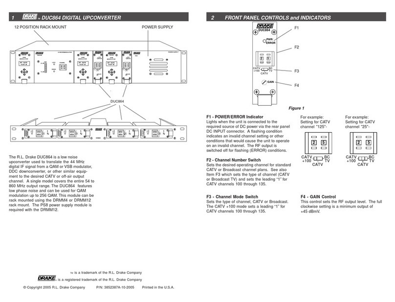 DRAKE DUC864 User manual