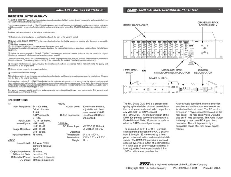 DRAKE DMM 806 User manual