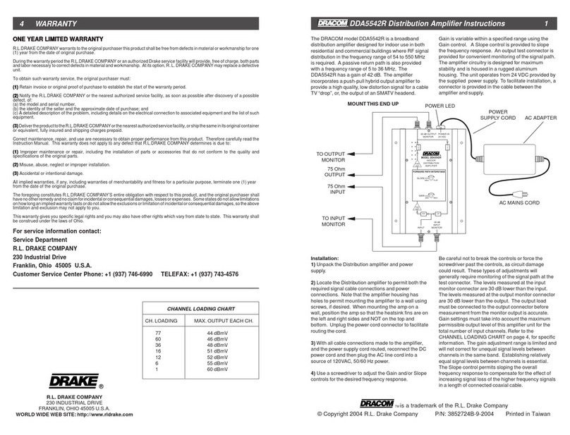 DRAKE DDA5542R User manual