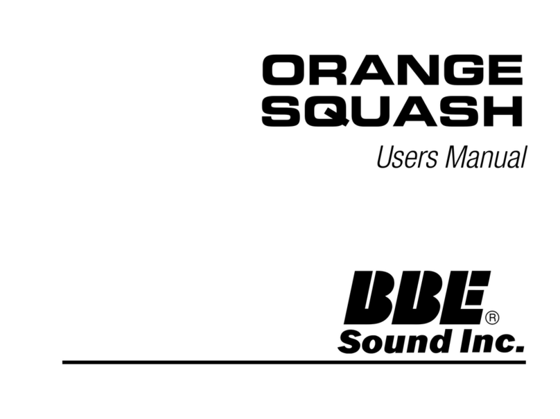 BBE ORANGE SQUASH user manual