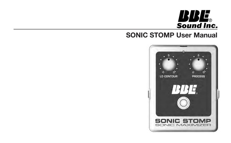 BBE SONIC STOMP User manual