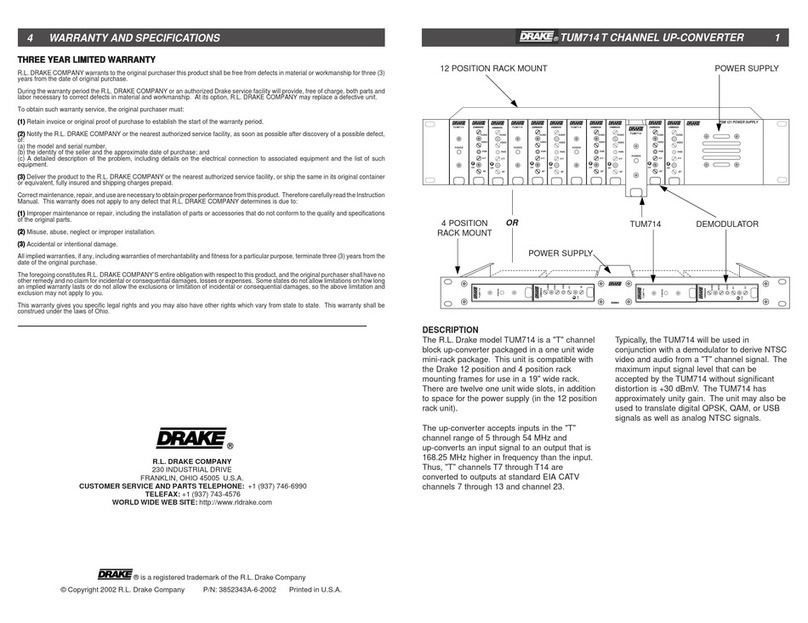 DRAKE TUM714 T manual