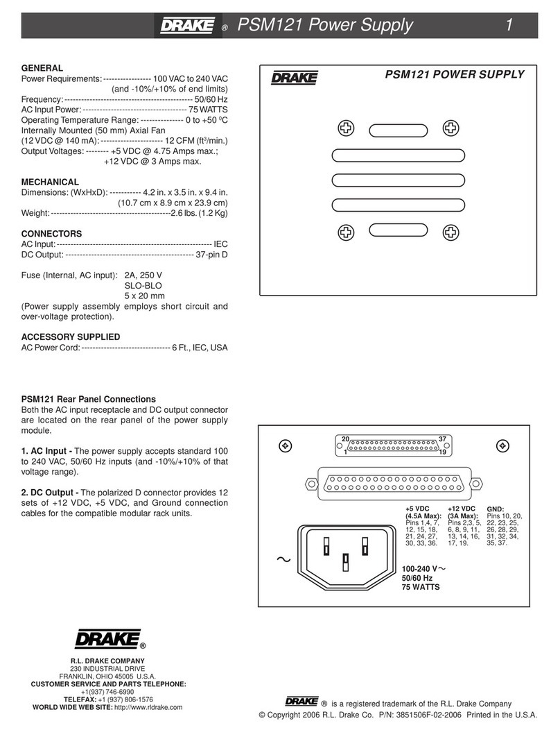 DRAKE PSM121 instruction manual