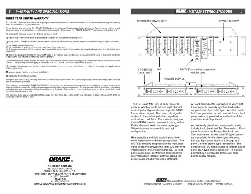 DRAKE MMTS20 manual