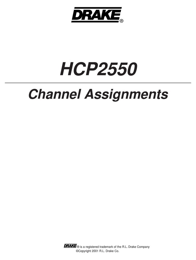 DRAKE HCP2550 - CHANNEL ASSIGNMENTS User manual