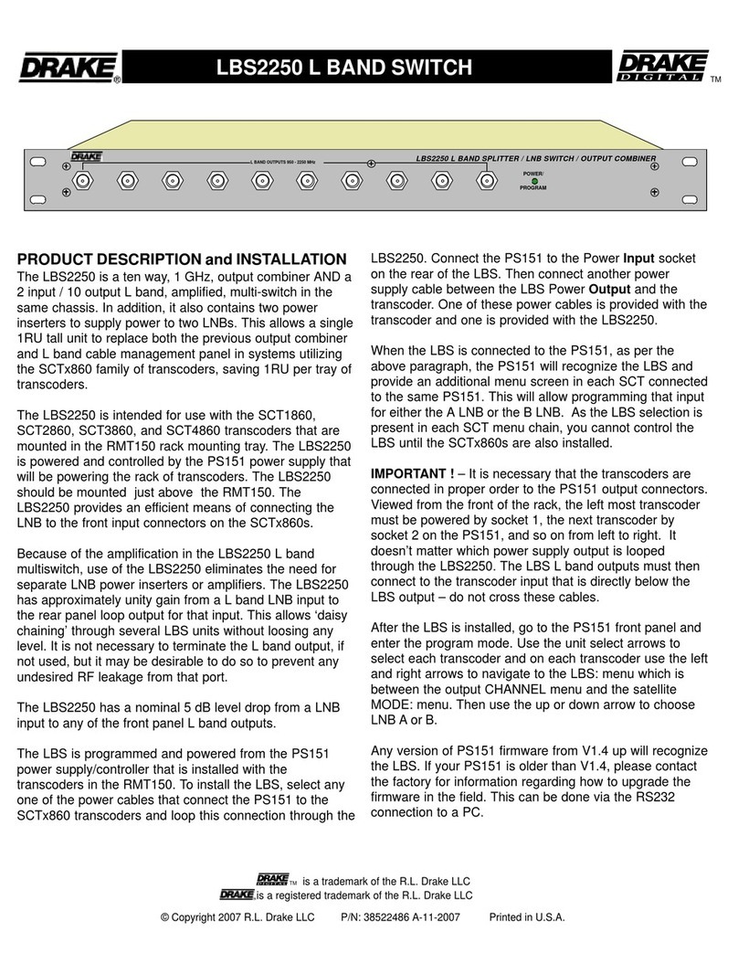 DRAKE LBS2250 installation guide