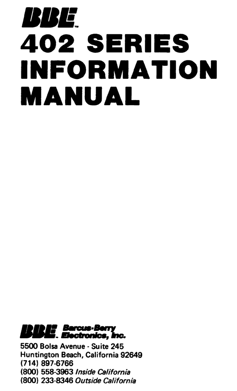 BBE 402 Series Quick setup guide
