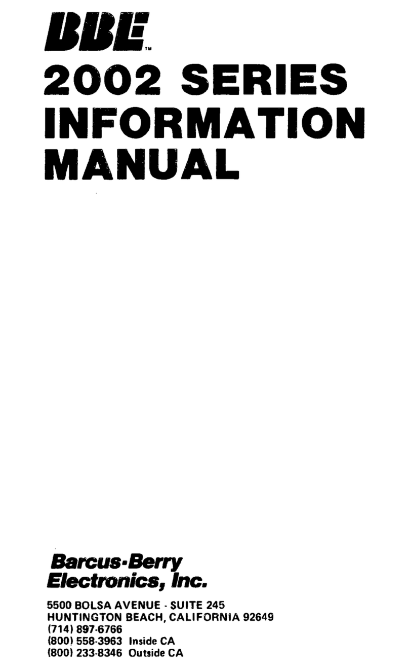 BBE 2002 Quick setup guide