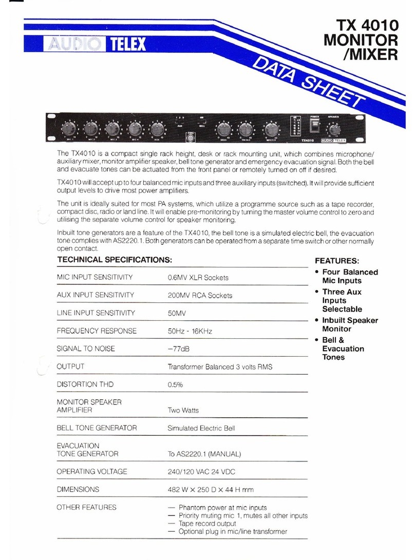 AUDIO TELEX TX4010 datasheet