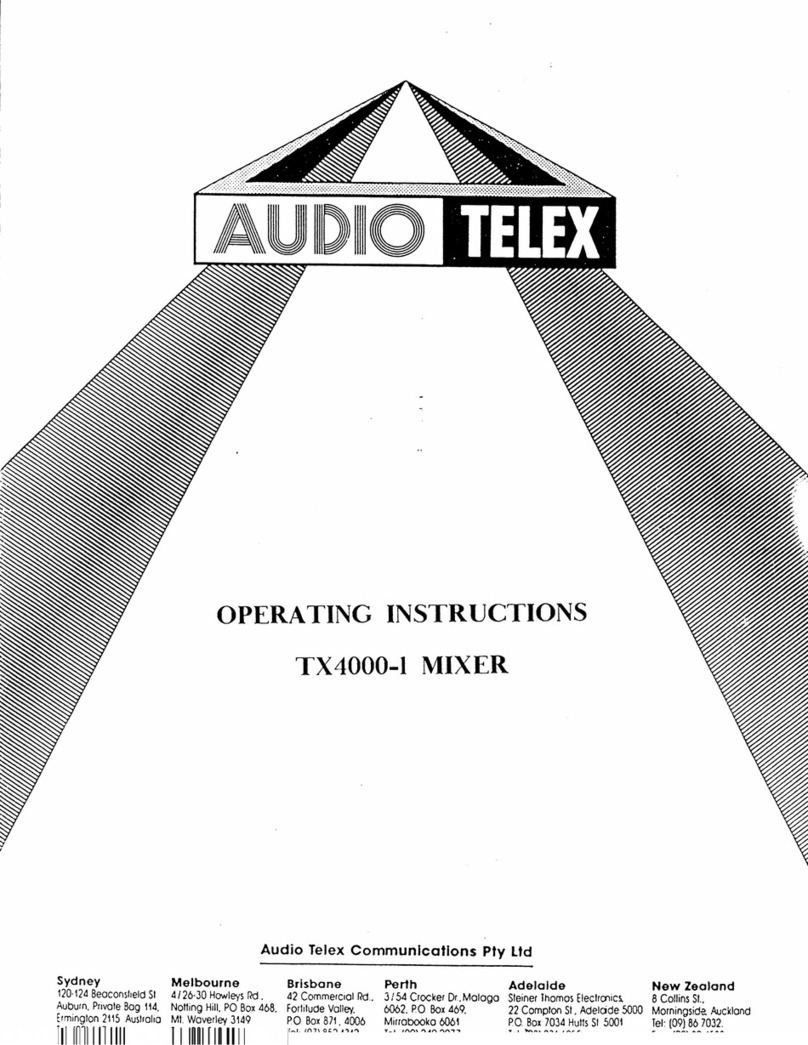 AUDIO TELEX TX4000-1 operating instructions