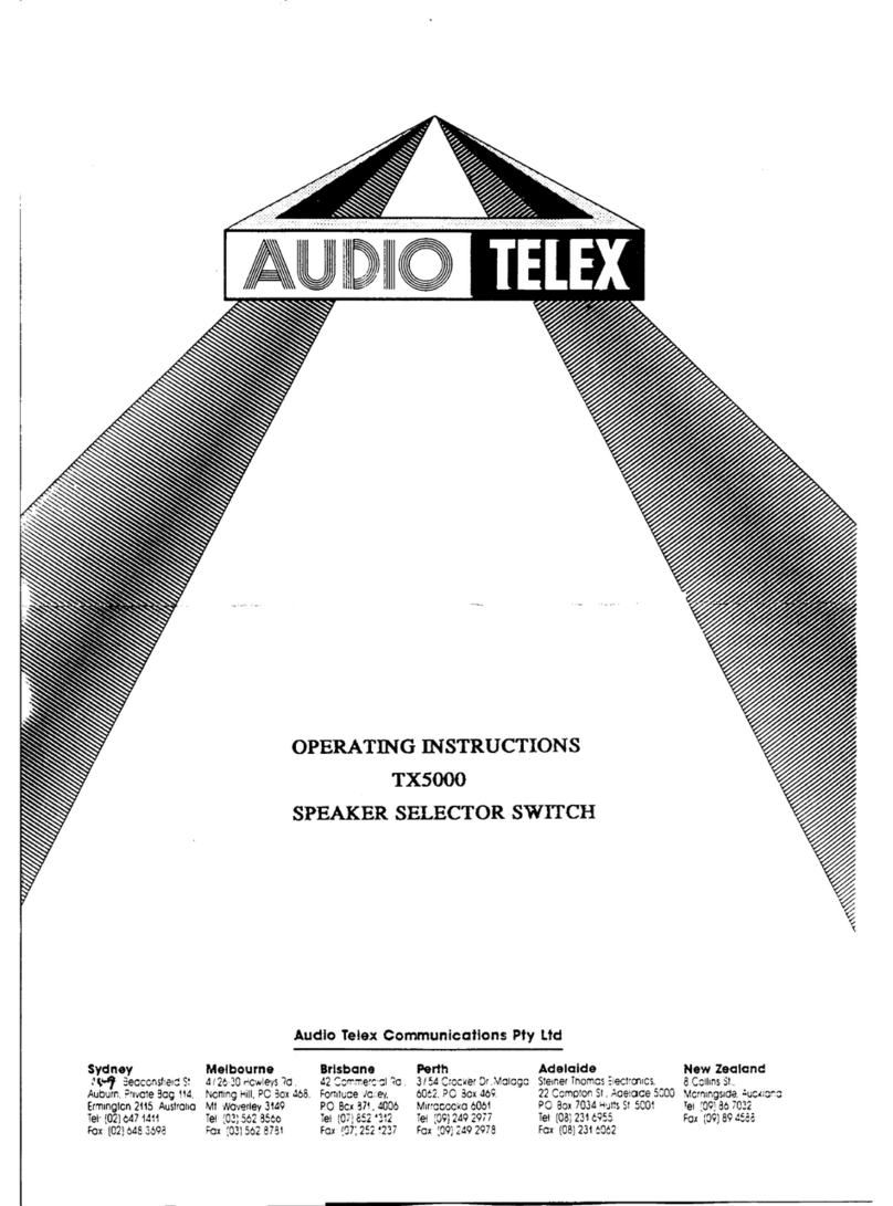 AUDIO TELEX TX5000 operating instructions
