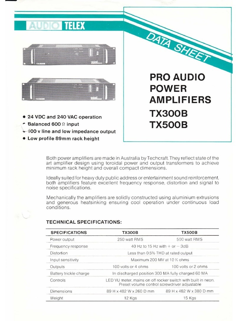 AUDIO TELEX PRO AUDIO TX300B User manual