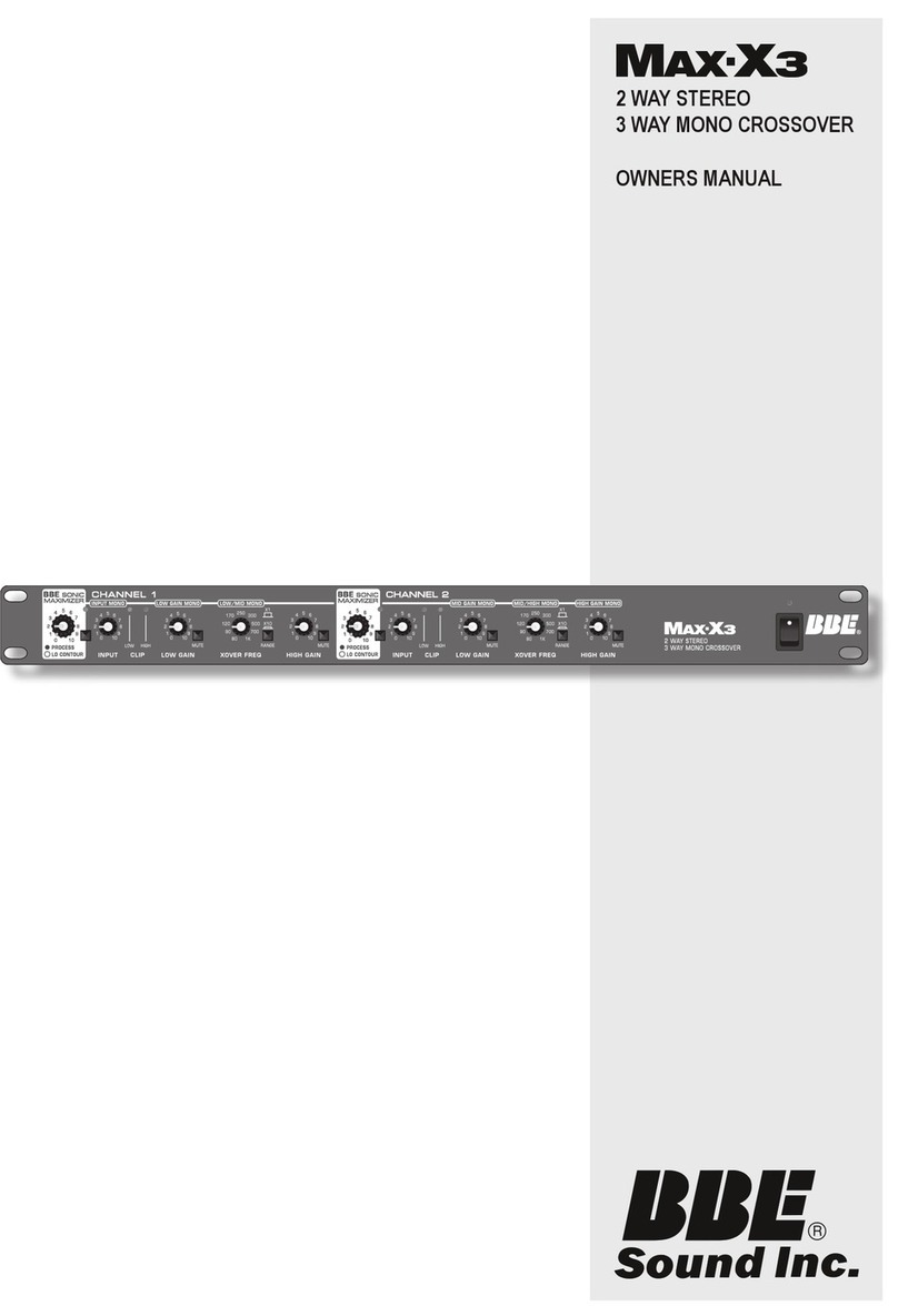 BBE Max-X3 owner's manual