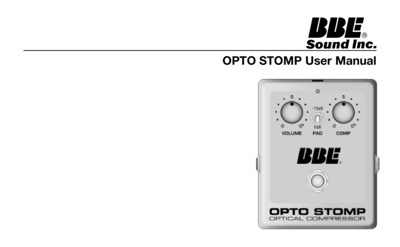 BBE OPTO STOMP manual