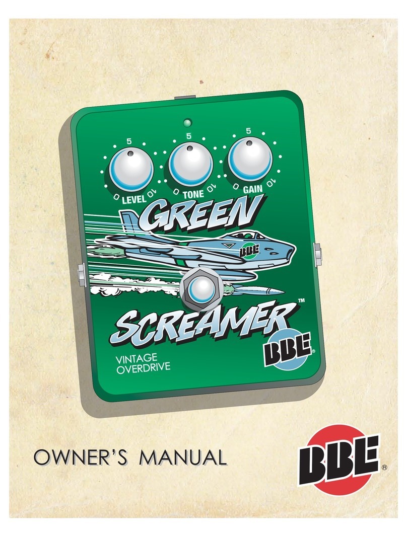 BBE GREEN SCREAMER manual