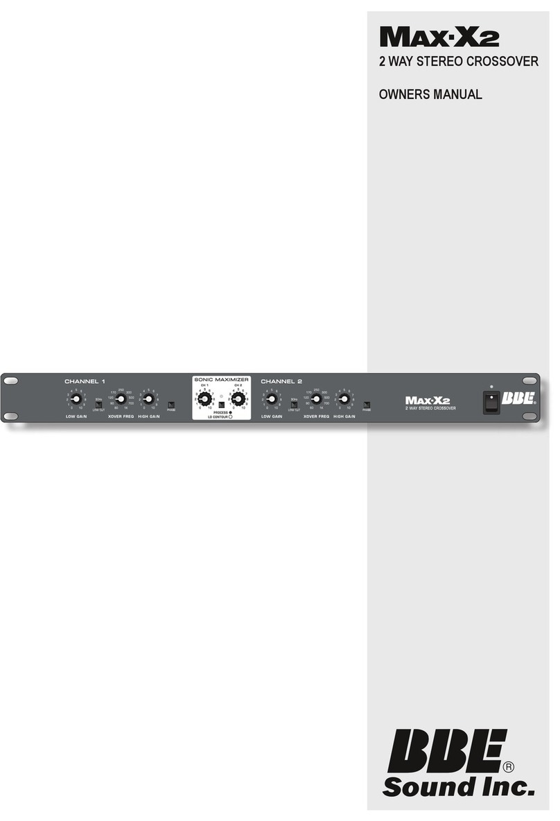BBE Max-X2 User manual