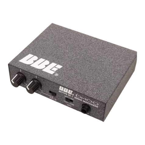 BBE Sonic Maximizer DI-100 User manual
