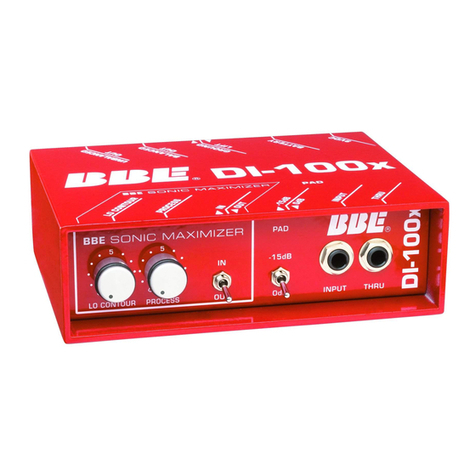 BBE Sonic Maximizer DI-100x user manual