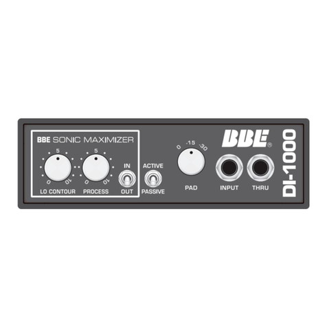 BBE Sonic Maximizer DI-1000 user manual