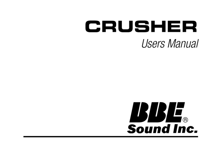 BBE CRUSHER User manual