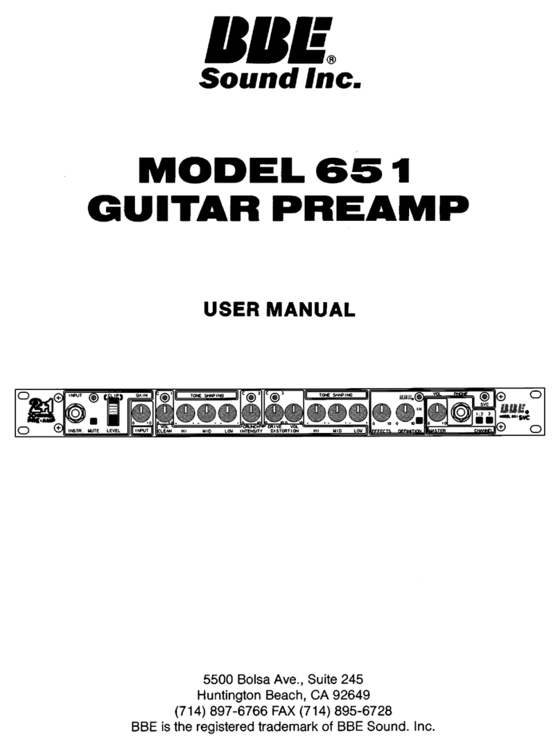 BBE 651 User manual
