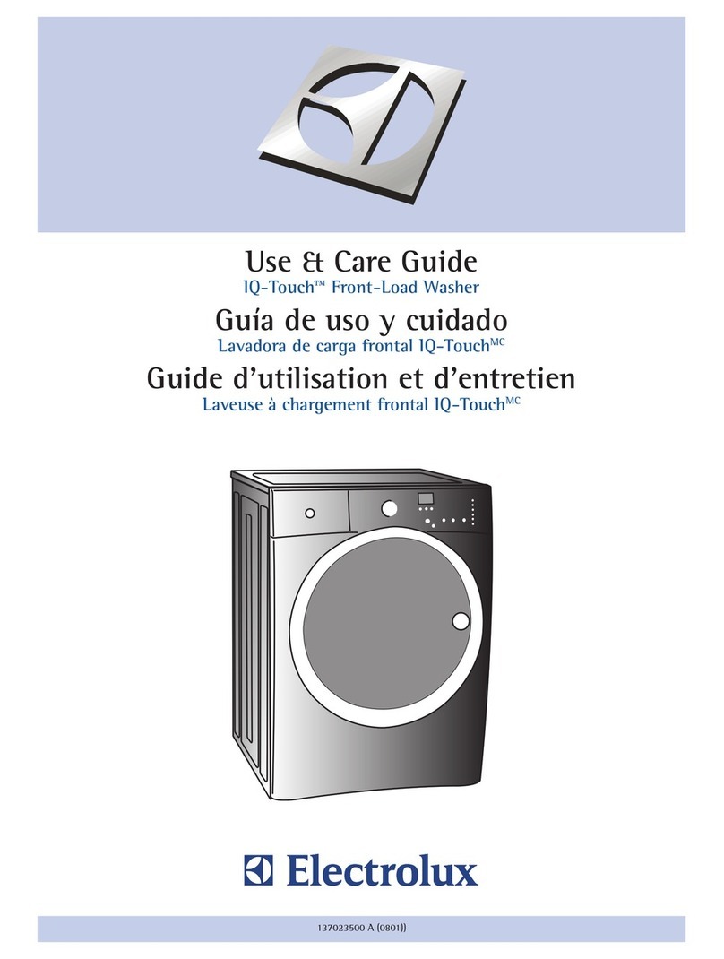 Electrolux EIFLW55HIW - 27" Front-Load Washer Use and care guide
