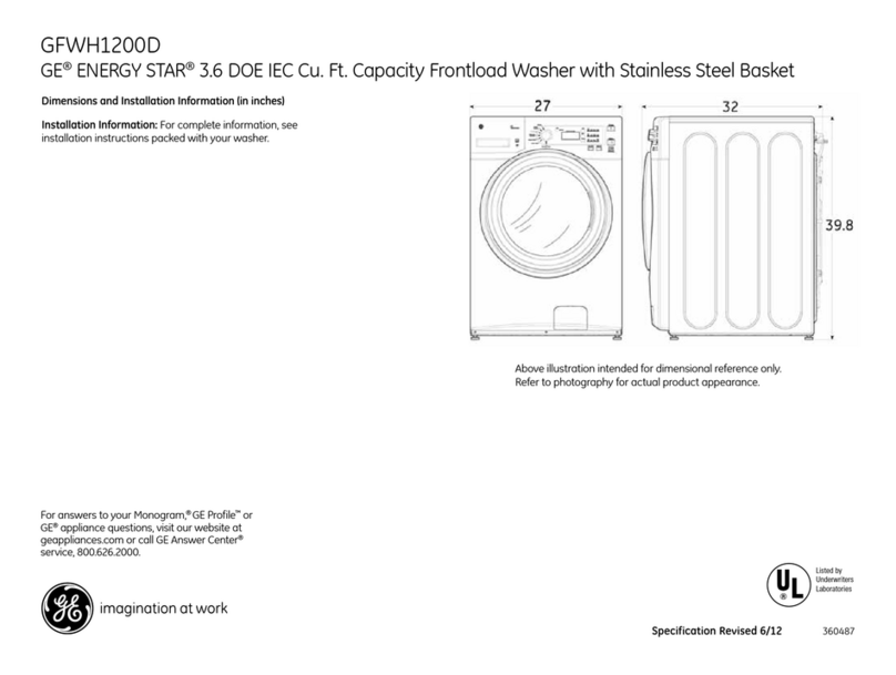 GE GFWH1200DWW Manual