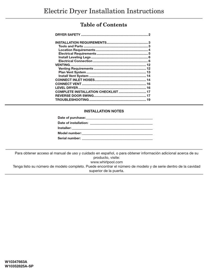 Whirlpool WED7300XW User manual