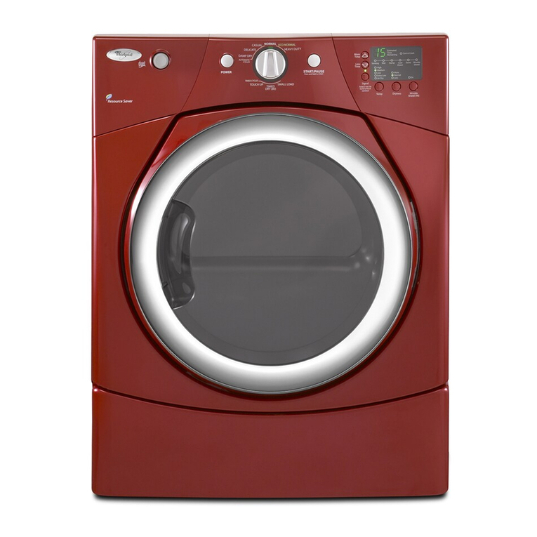 Whirlpool WED9250WR - Duet Cranberry - Electric Dryer Use & care guide