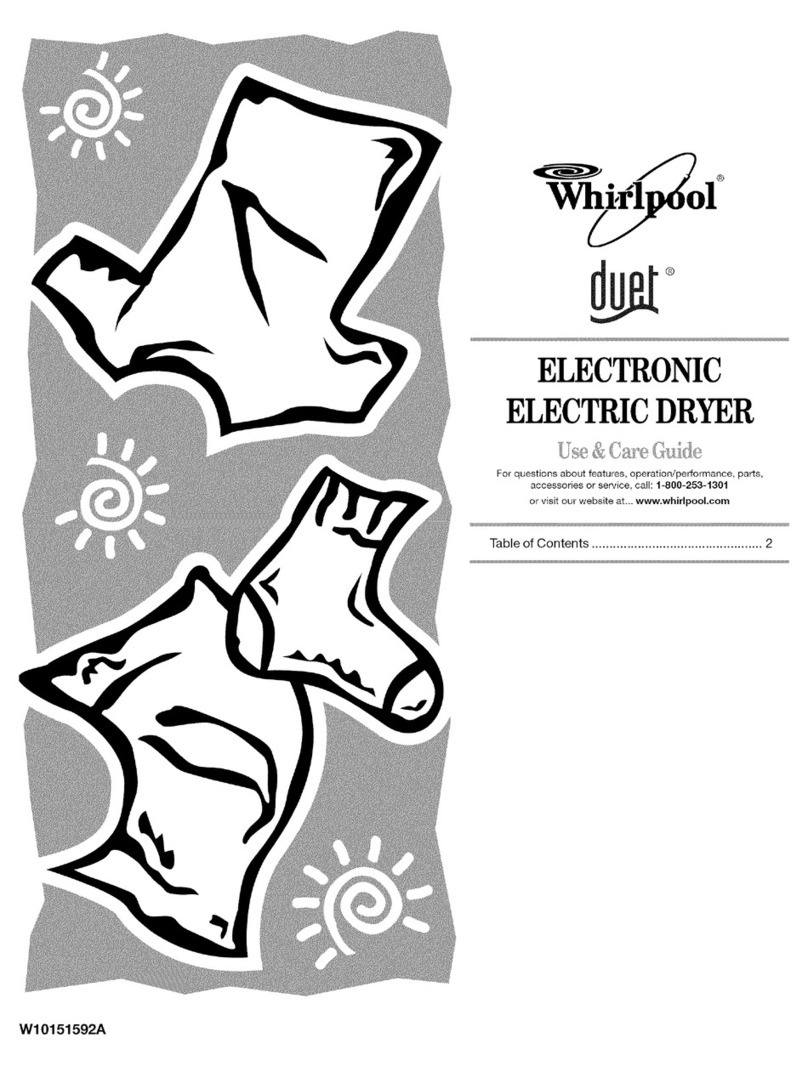 Whirlpool Duet WED9200S Use & care manual